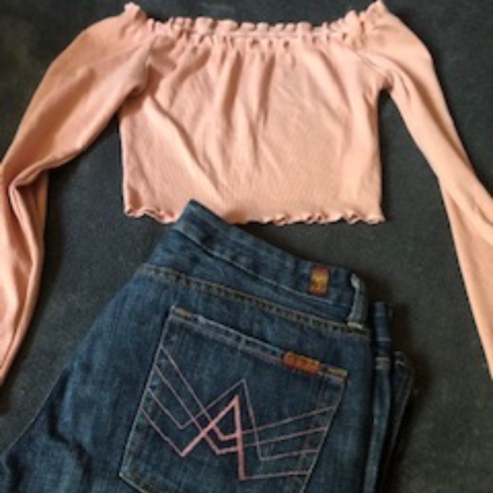 7 FOR ALL MANKIND "A" POCKET JEANS